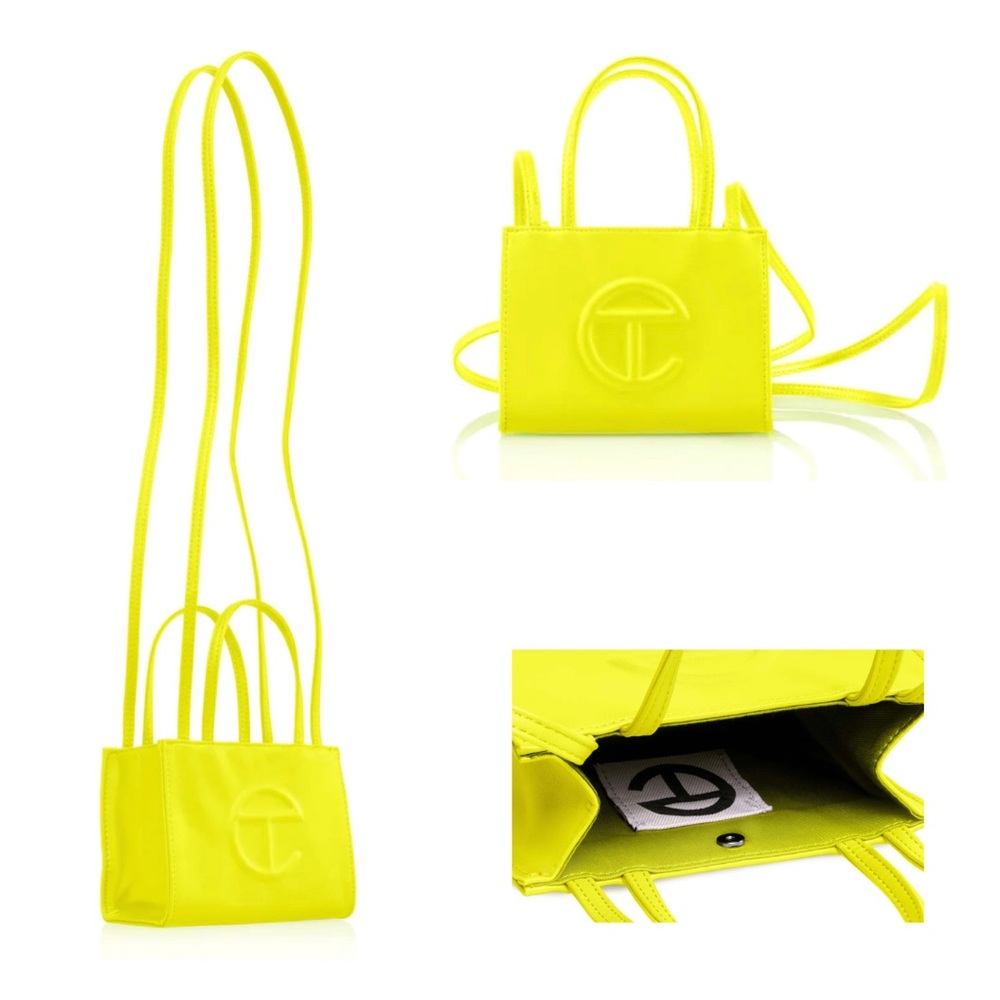 Telfar Small Shopper Tote Bag in Highlighter Yellow (NWT)